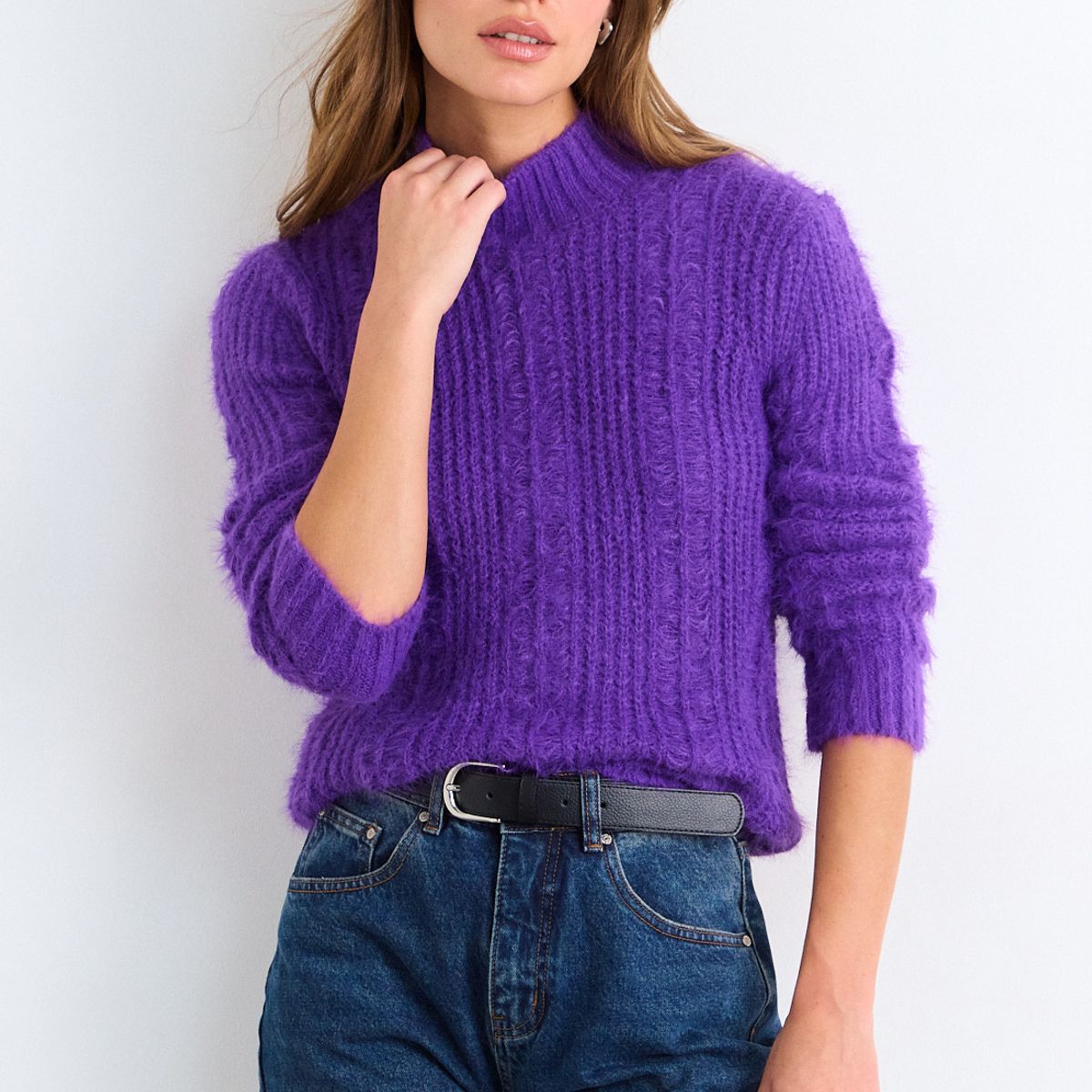 IO - Sweater Liso Mujer Morado Io