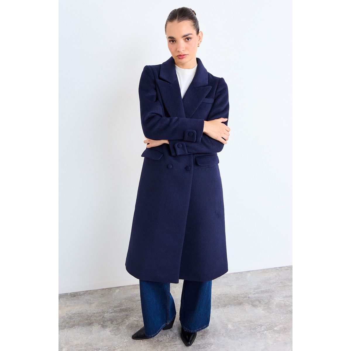 IO - Chaqueton Liso Mujer Azul Io