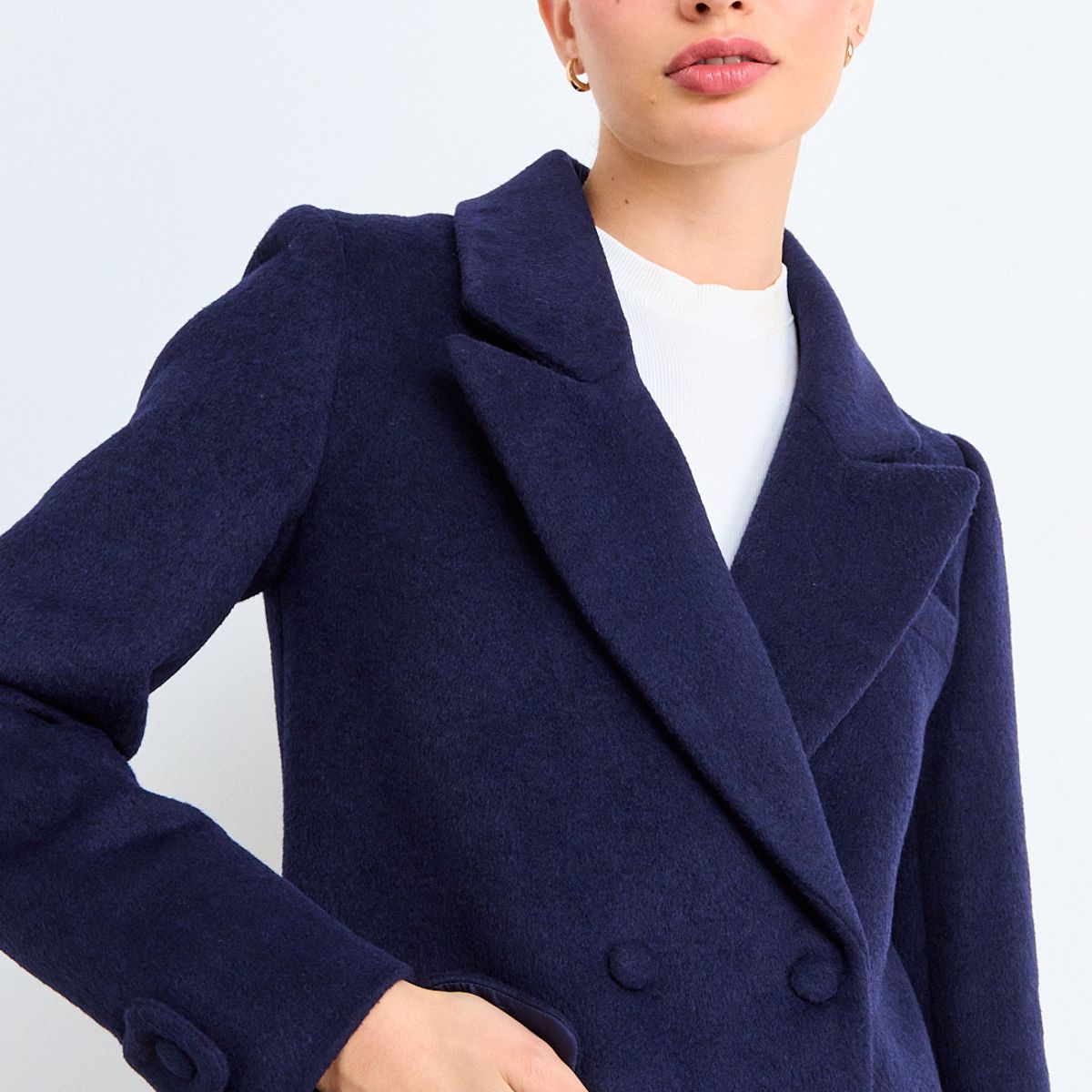 IO - Chaqueton Liso Mujer Azul Io