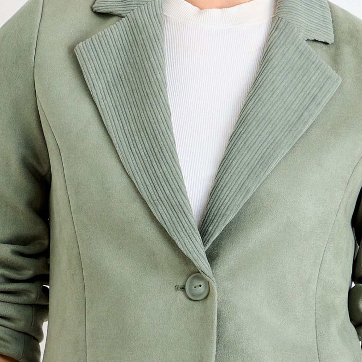 IO - Blazer Liso Mujer Verde Oliva Io