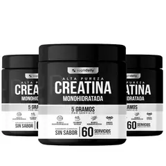 SUPLIDAILY - PACK X3 Creatine 100% Pure Monohydrate 900 g 6 Meses CREATINA MONOHIDRATADA