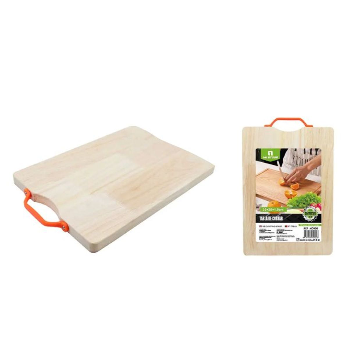 GENERICO - Tabla De Cortar De Bambú Natural 23x33 cm