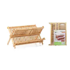 GENERICO - Estante Organizador De Platos Madera 34x43 cm