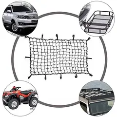 GENERICO - Malla elástica negra para amarrar equipaje máximo 112x190cm