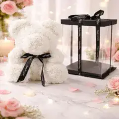 MOVI - OSO PELATOS DE ROSAS SAN VALENTIN BLANCO