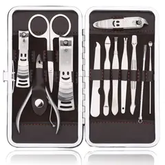 GENERICO - Kit Manicure Acero Inoxidable 12 Pzas