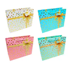 GENERICO - BOLSA DE REGALO HUMITA POLKA BLING 38X30 X12UNI