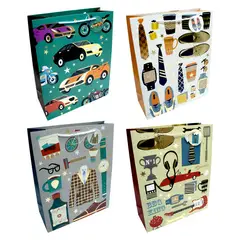 GENERICO - BOLSA DE REGALO ICONOS VINTAGE 30X40 X12UNI