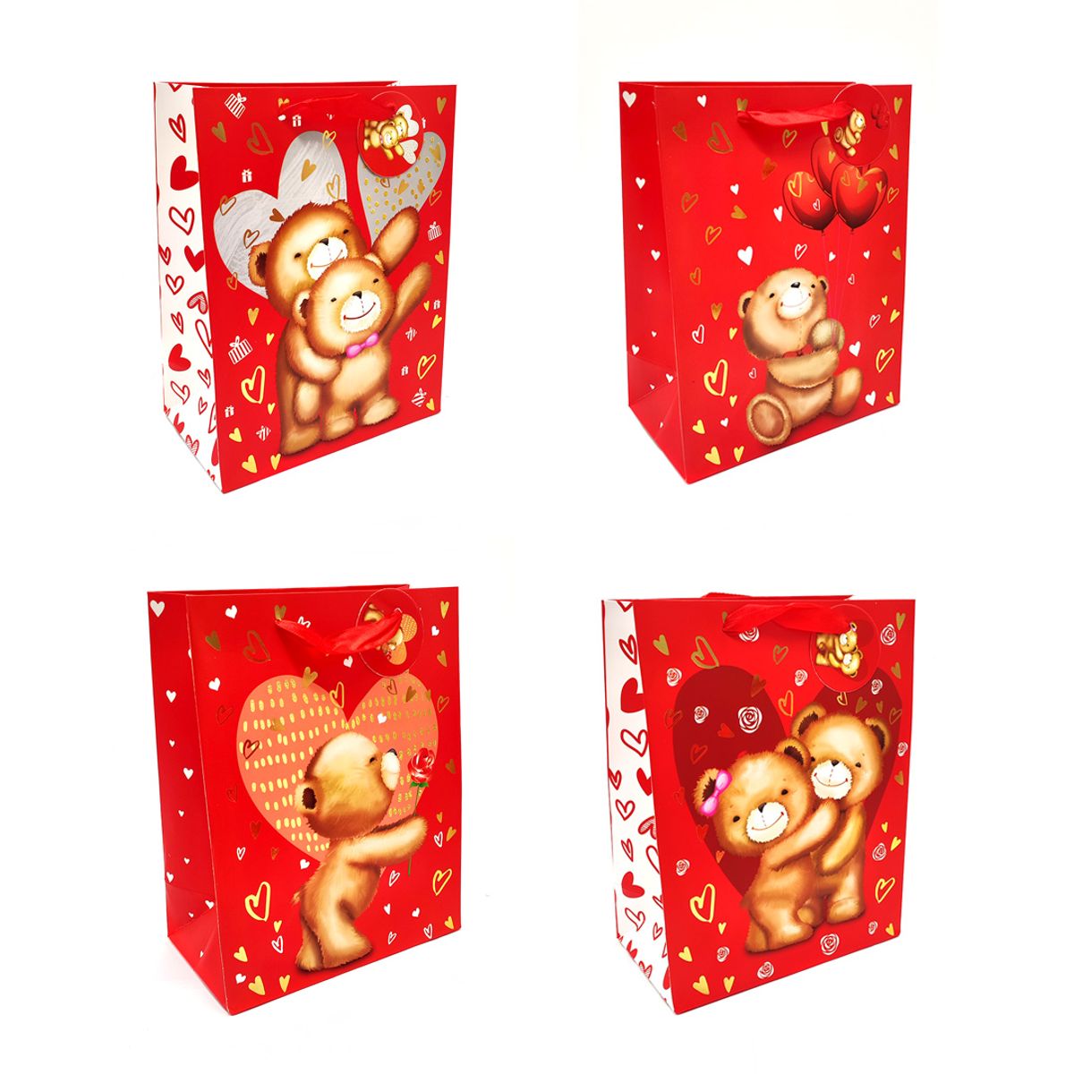GENERICO - BOLSA DE REGALO OSITO 26X32 X12 UNI