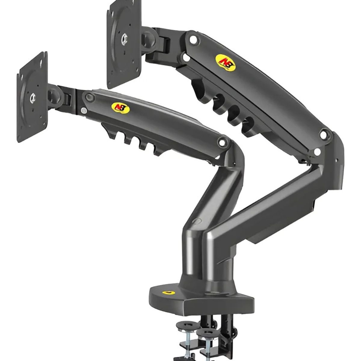GENERICO - Soporte Ergonómico De Mesa Para Tv/monitor 2 Brazos 17-27 Color Negro