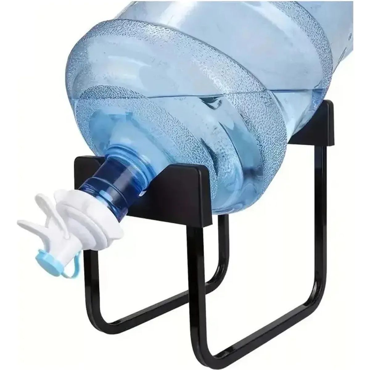 OEM - Soporte Dispensador Rack Para Bidon De Agua 20lt + Boquilla Negro