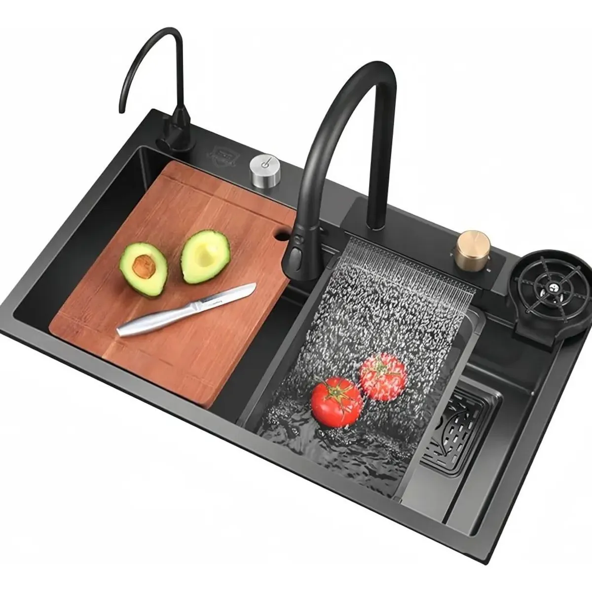 VIDA BUENAS - Combo Lavaplato Empotrado80x45cm Acero Inoxidable Fullequipo