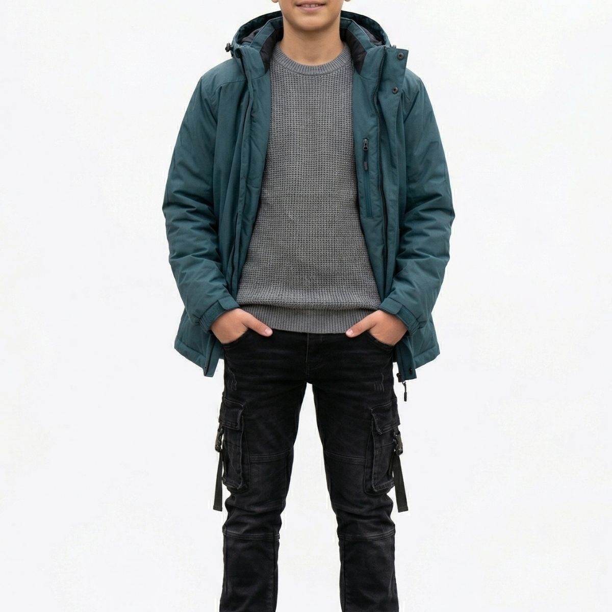 KIBOU - Chaqueta Impermeable Softshell Niño Parka Invierno Térmica