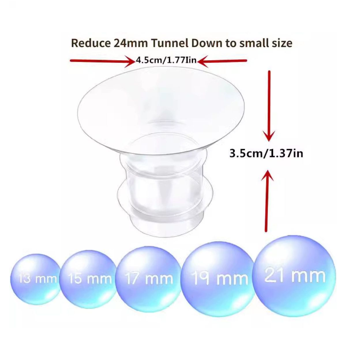 ATURE - Set 10 Inserto Brida 13-21mm + 2 Válvulas Pico Pato+ Calibre