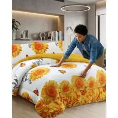 GENERICO - Juego de Cama Cubrecama Con Sherpa Quilting Premium King