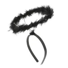 GENERICO - CINTILLO ANGEL NEGRO X1 UNI