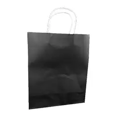 GENERICO - BOLSA REGALO KRAFT NEGRO 25X33 X12 UNI