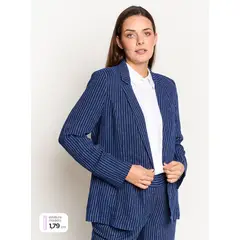 ARZANE - Blazer Lino Ella Azul