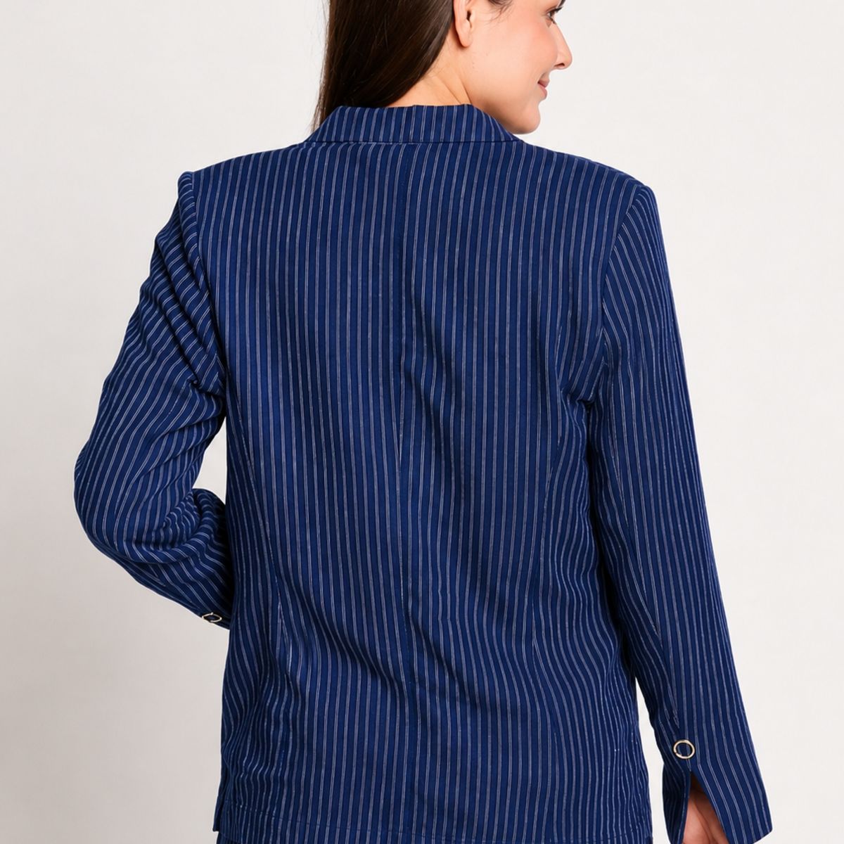 ARZANE - Blazer Mujer Lino Ella Azul