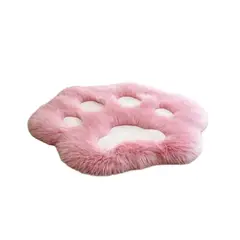 GENERICO - Alfombra De Patita Felpa Color Rosa Con Blanco