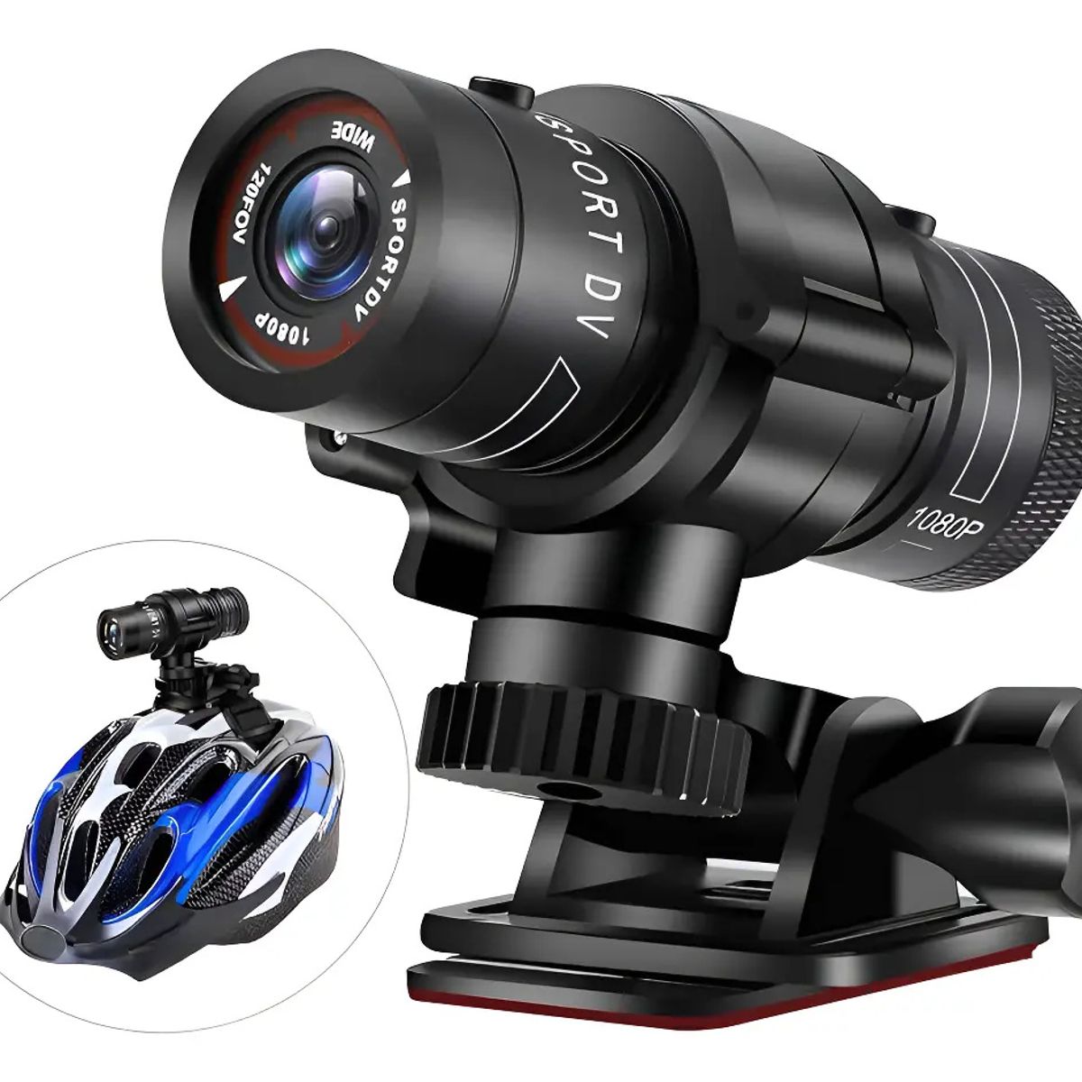 KUANGYE - Mini Cámara Casco De Bicicletas Y Moto Hd1080p