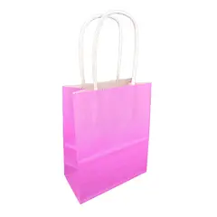 GENERICO - BOLSA REGALO KRAFT ROSADO 14X11.5X7 X12 UNI