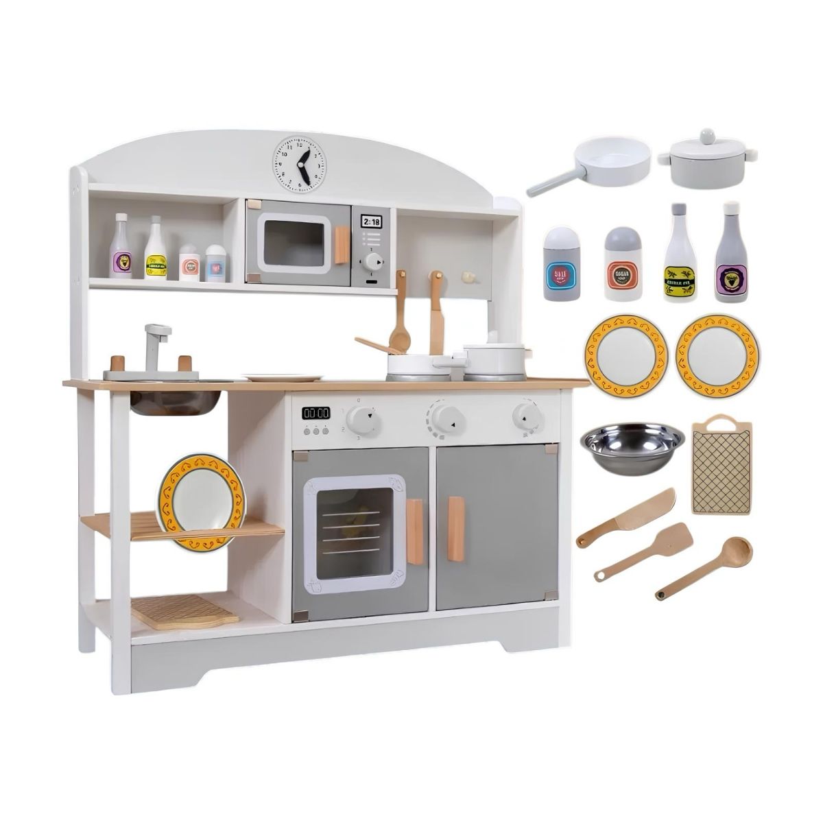 LUBABYCAS - Cocina De Juguete Infantil Niños Accesorios Chef Lubabycas
