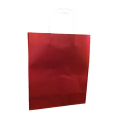 GENERICO - BOLSA REGALO KRAFT ROJO 25X33 X12 UNI