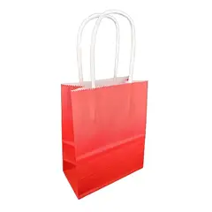 GENERICO - BOLSA REGALO KRAFT ROJO 14X11.5X7 X12 UNI