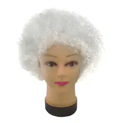 GENERICO - PELUCA AFRO 100GR BLANCO X1 UNI