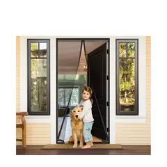 GENERICO - Malla mosquitera para puerta de 100cm con imán facil instalación