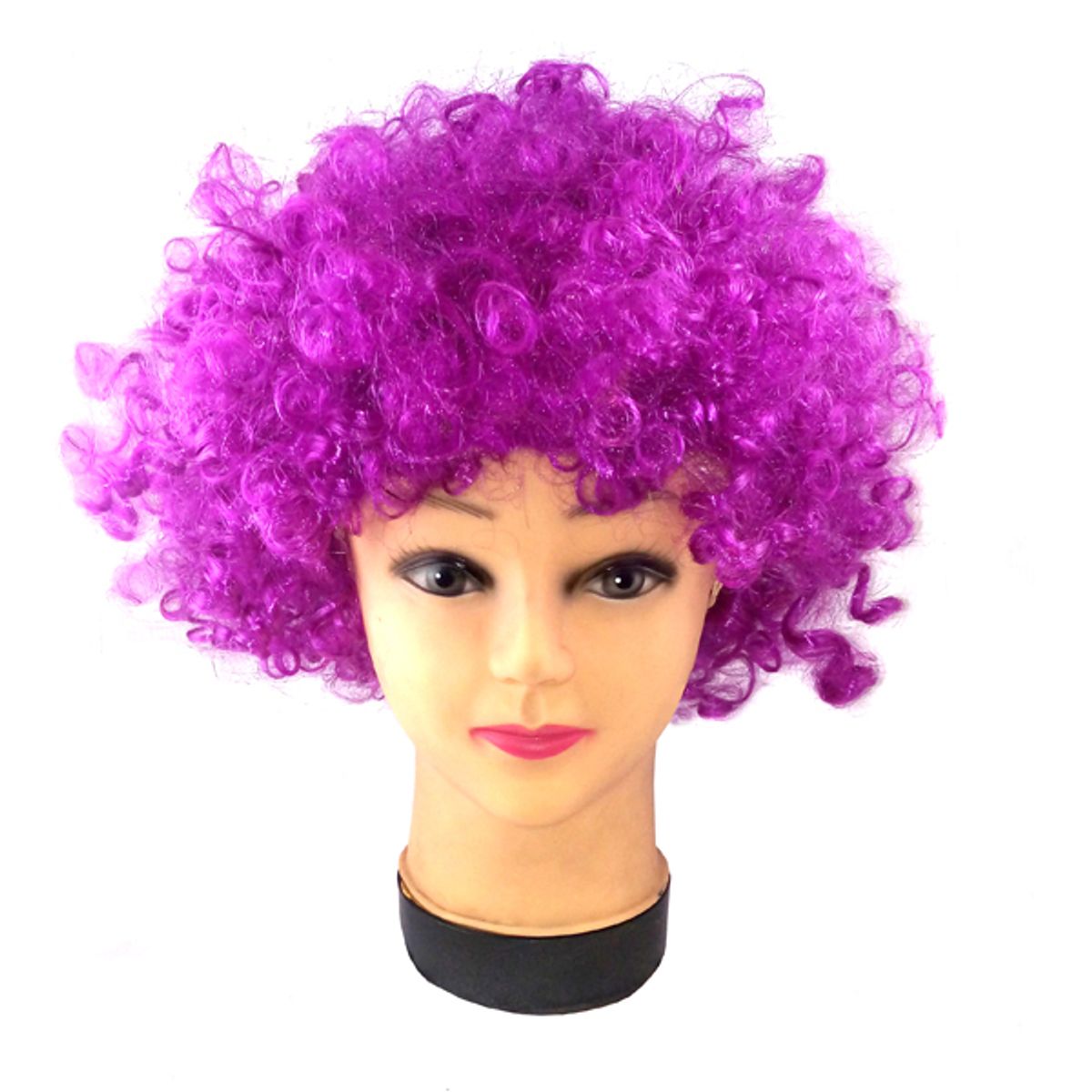 GENERICO - PELUCA AFRO 100GR MORADO FUERTE X1 UNI