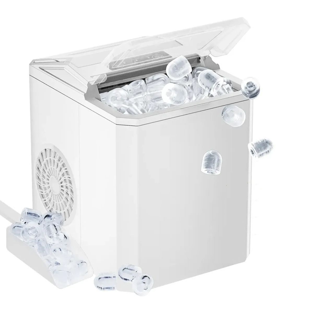 MOVI - Máquina para Hacer Hielo Rápida: ¡9 Cubos en 8 Minutos! con 2 tamaños de cubo