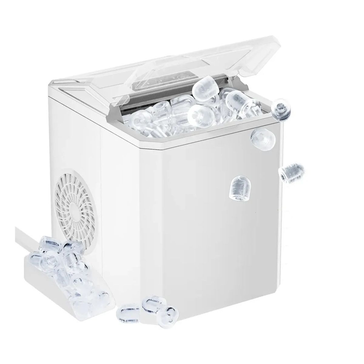 MOVI - Máquina para Hacer Hielo Rápida: ¡9 Cubos en 8 Minutos! con 2 tamaños de cubo