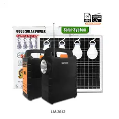 MOVI - KIT SOLAR DE EMERGENCIA, HASTA 50 HRS DE DURACION CON 4 AMPOLLETAS LED, 2 LINTERNAS, RADIO