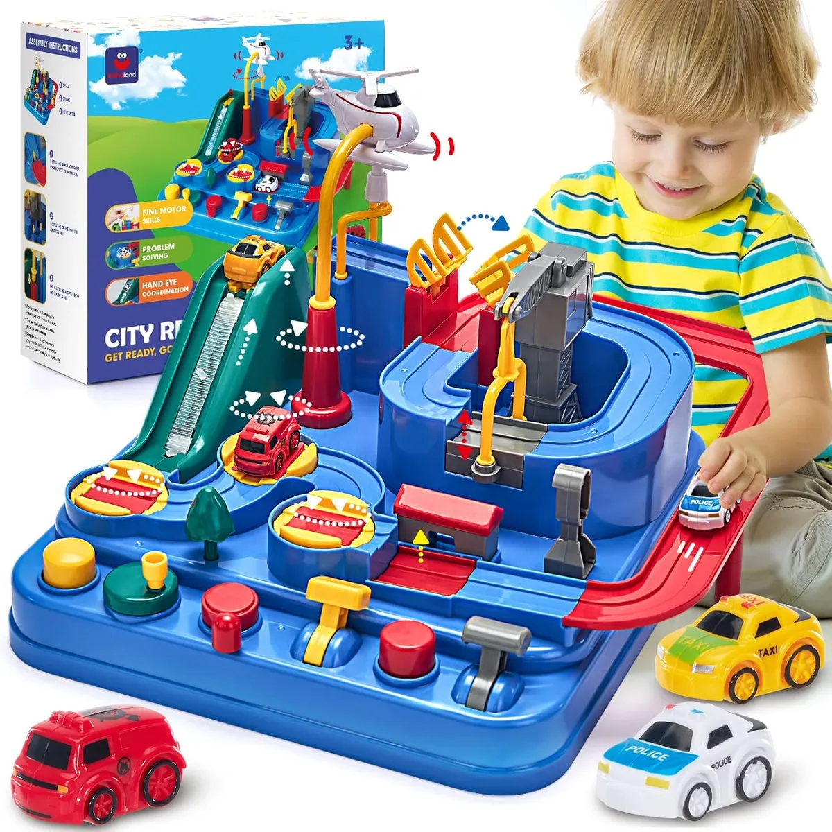 NEBLISUR - Pista De Autos Interactiva Aventura Juguete Educativo Niños