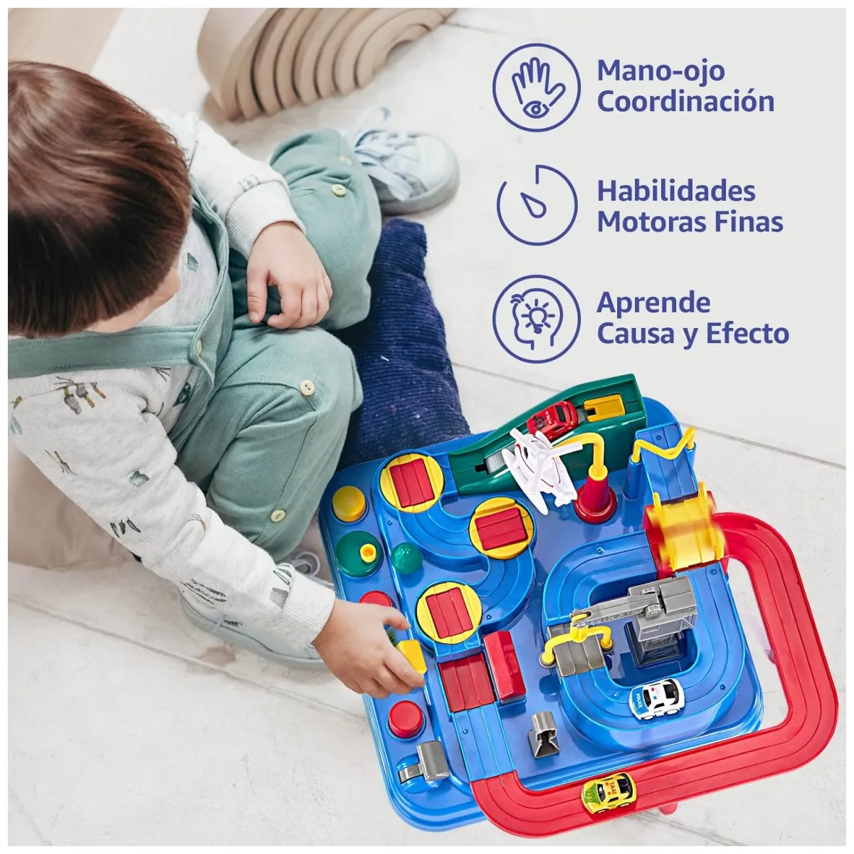 NEBLISUR - Pista De Autos Interactiva Aventura Juguete Educativo Niños