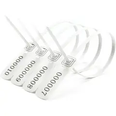 KUANGYE - Precinto Sello Seguridad 40cm Numerado 100 Unidades Blanco