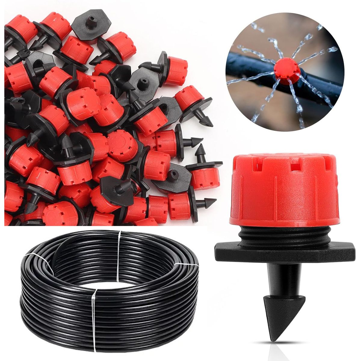 KUANGYE - Cañeria Poliet 100mts + Gotero R 100Pcs