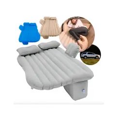GENERICO - Colchon Inflable Asiento Trasero Auto + Compresor De Aire Color Gris