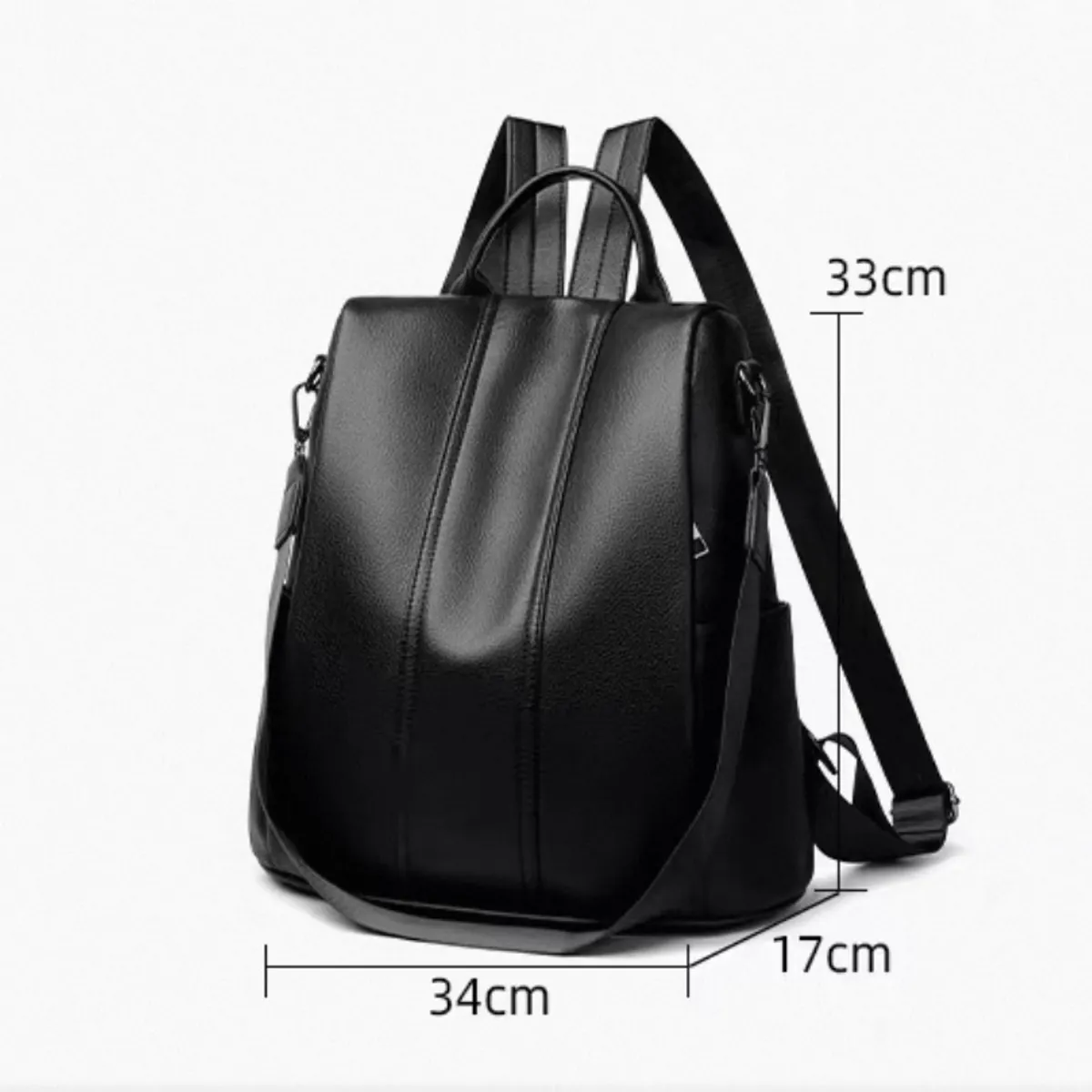 MOMO - Mochila de cuerina mate Originals Clasic design Sistema antirrobo