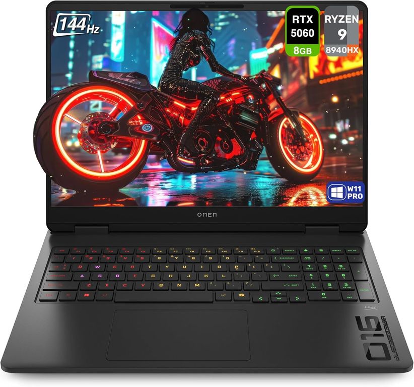 Notebook Gamer OMEN 16" 2K 144Hz AMD Ryzen 9 8940HX 32GB 1TB SSD NVIDIA RTX 5060