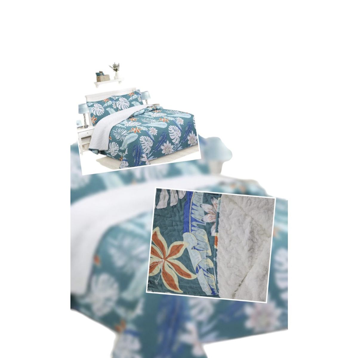 GENERICO - Cubrecama Quilt Con Chiporro Diseño 1.5