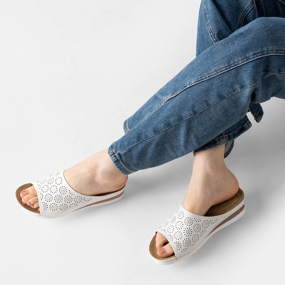 WEIDE - Sandalias Chalas Casual Confort Mujer Taco Cu?a Weide QIU365