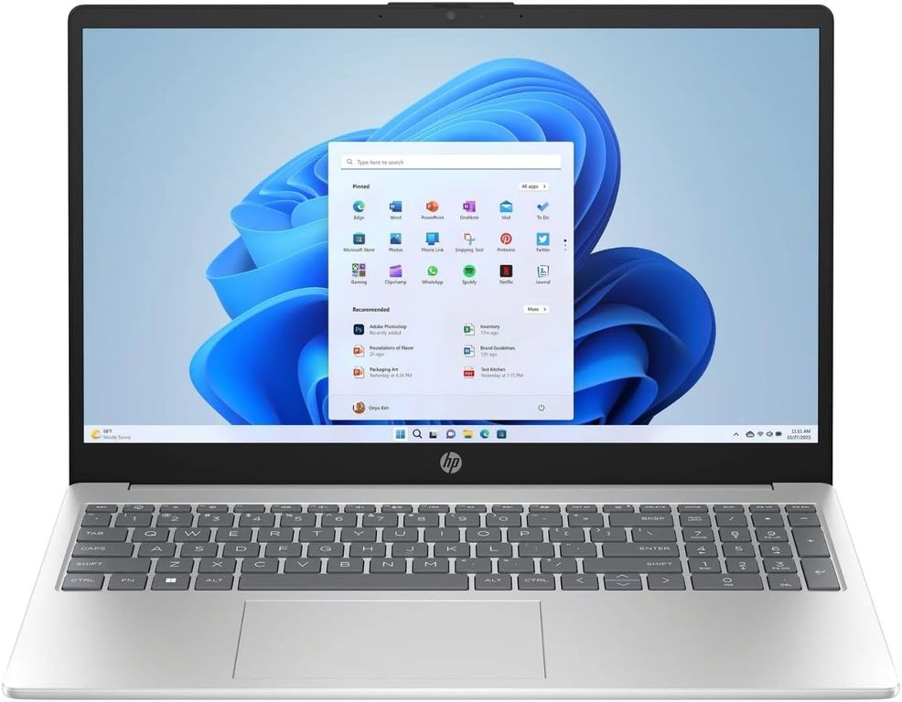 Notebook 15.6 inch FHD IPS Touch Laptop AMD Ryzen 5-7520U 8GB 1TB SSD WIN 11 Natural Silver