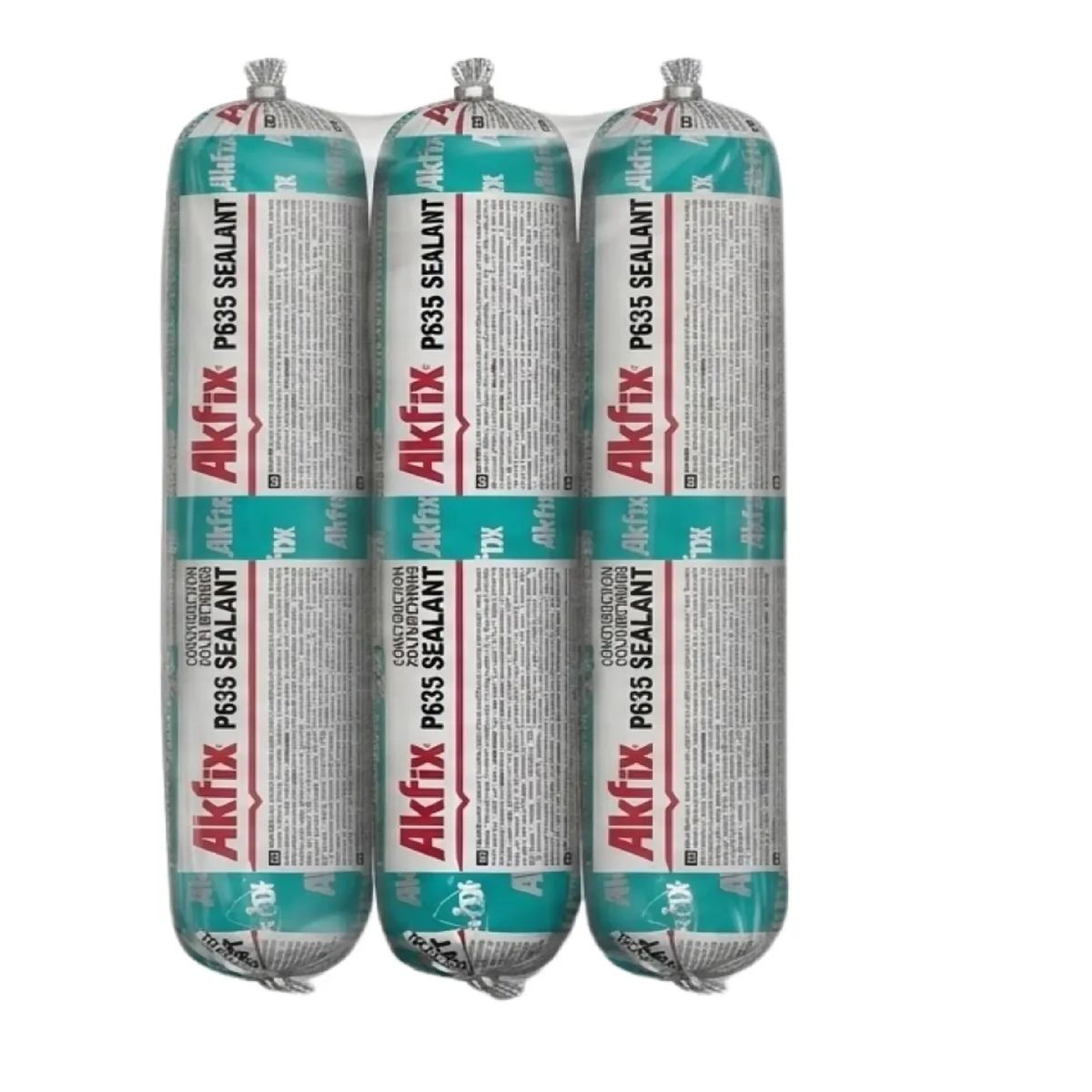 AKFIX - Pack 3 Unidades Sellador Poliuretano Akfix P635 Negro Indust