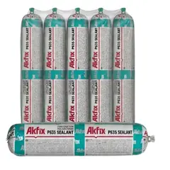 AKFIX - Pack 6 Unidades Sellador Poliuretano P635 Negro Indust
