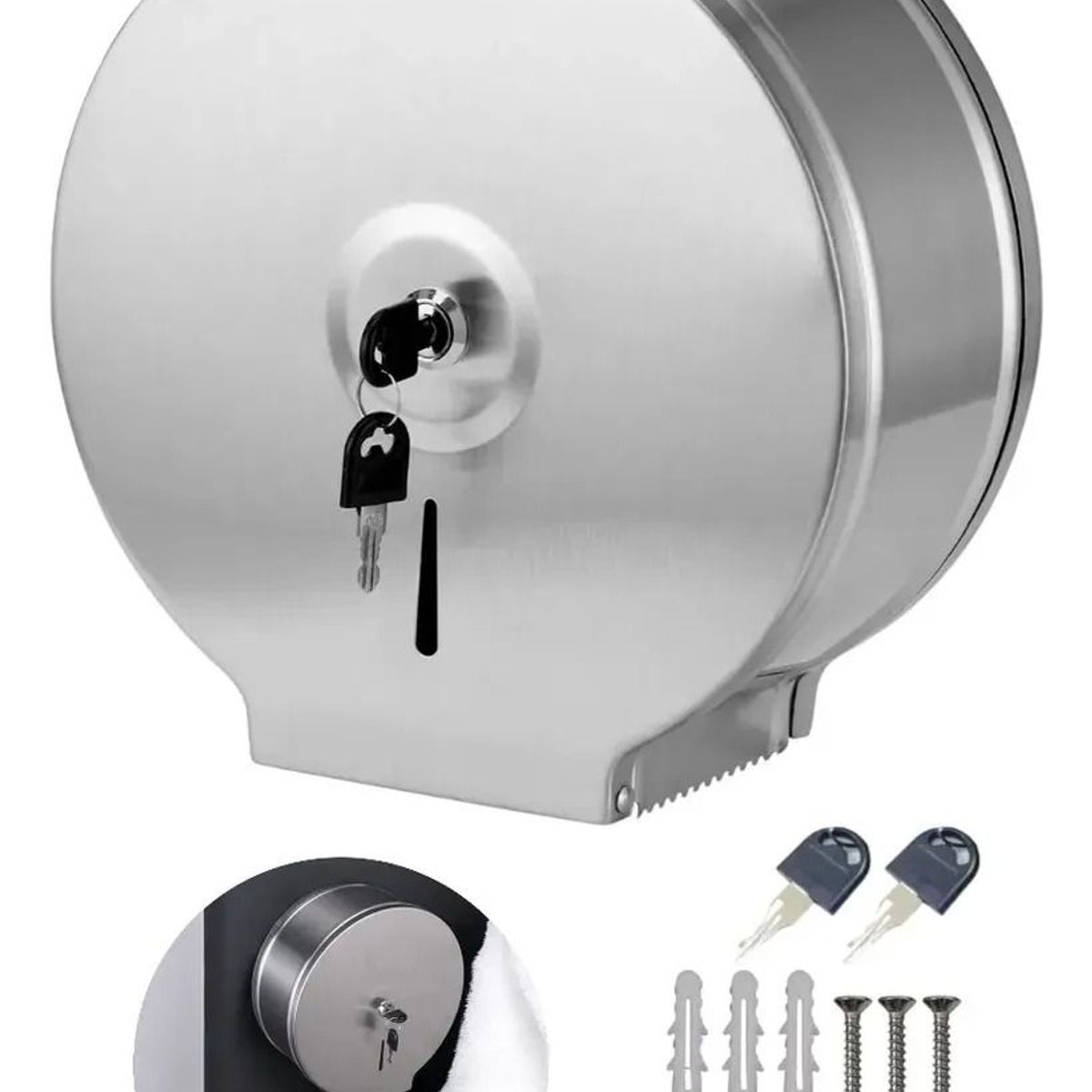 EVERSO - Dispensador Papel Higienico Industrial Acero Inoxidable 304