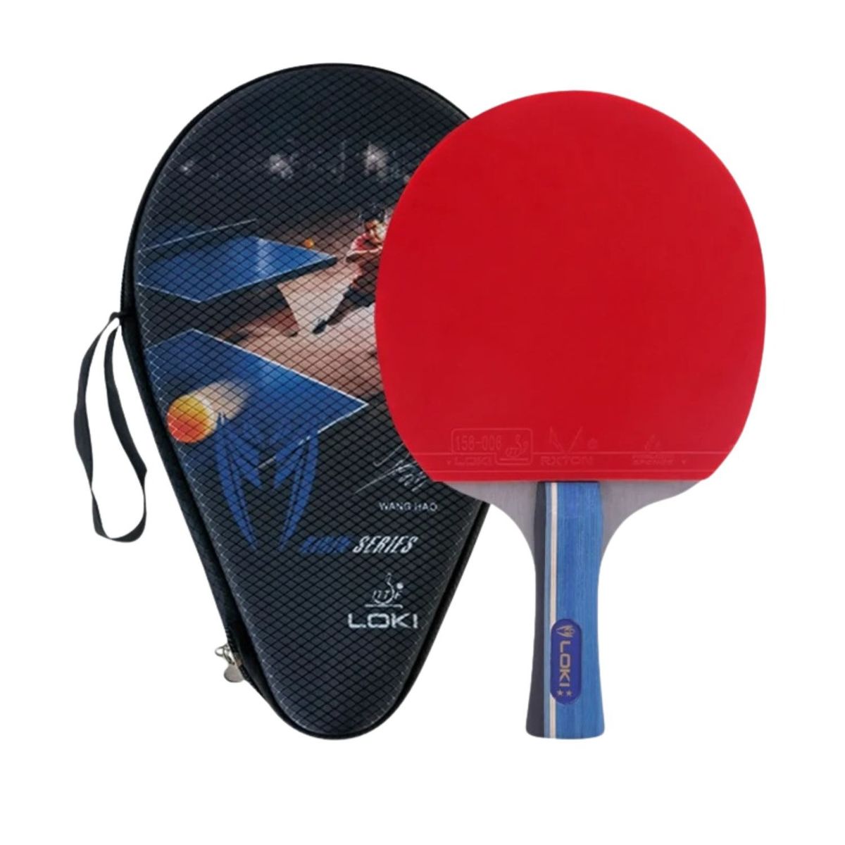 LOKI - Paleta Tenis De Mesa Loki Kirin X2 Con Gomas Certificadas y Estuche