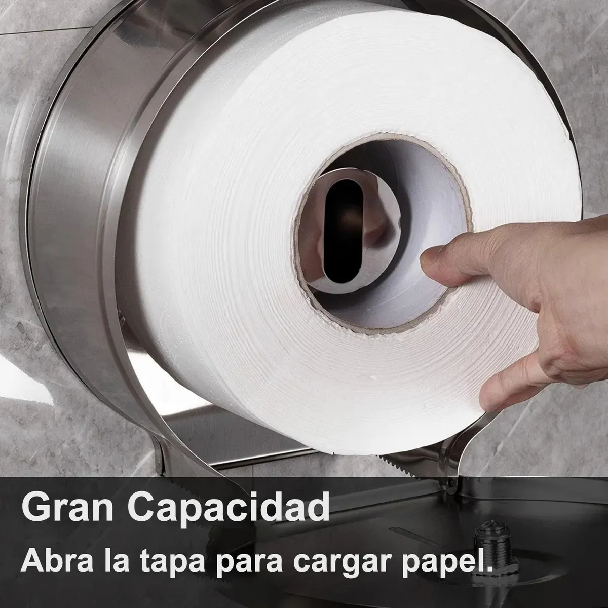 EVERSO - Dispensador Papel Higienico Industrial Acero Inoxidable 304
